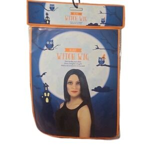 Long Straight Black Wig Costume Adult One‎ Size Halloween Party New